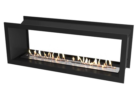 Icon Fires Double Sided Slimline Firebox 1650 met Slimline 1400 Brander